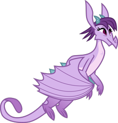 Size: 4000x4160 | Tagged: safe, artist:melisareb, imported from derpibooru, prominence, dragon, between dark and dawn, .svg available, absurd resolution, badass, cute, dragoness, female, flying, inkscape, promibetes, simple background, solo, transparent background, vector, wings