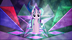 Size: 3840x2160 | Tagged: safe, artist:laszlvfx, artist:wissle, edit, imported from derpibooru, starlight glimmer, pony, unicorn, female, looking at you, mare, s5 starlight, solo, the legend of zelda, triforce, wallpaper, wallpaper edit