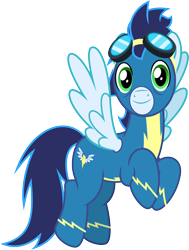 Size: 2270x3000 | Tagged: safe, artist:chainchomp2, imported from derpibooru, soarin', pegasus, pony, parental glideance, .svg available, alternate versions at source, clothes, flying, goggles, high res, looking at you, male, simple background, solo, stallion, transparent background, uniform, vector, wonderbolts uniform