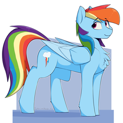 Size: 3780x3780 | Tagged: safe, artist:renderpoint, imported from derpibooru, rainbow dash, pegasus, pony, chest fluff, female, mare, solo