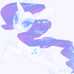 Size: 720x717 | Tagged: safe, artist:miinti, imported from derpibooru, rarity, pony, unicorn, cute, female, mare, raribetes, simple background, solo, white background