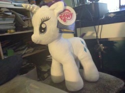 Size: 400x299 | Tagged: safe, artist:matthewbro1, imported from derpibooru, rarity, pony, unicorn, build-a-bear, female, photo, plushie, solo