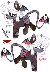 Size: 748x1069 | Tagged: safe, artist:eyesorefortheblind, imported from derpibooru, oc, oc:lucy, bat pony, pony, base used, bat pony oc, bat wings, blood, knife, leonine tail, reference sheet, simple background, solo, transparent background, wings