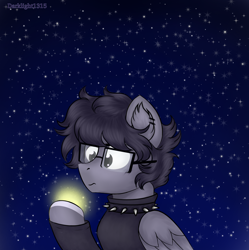 Size: 1958x1967 | Tagged: safe, artist:darklight1315, imported from derpibooru, oc, oc only, pegasus, pony, night, solo, stars