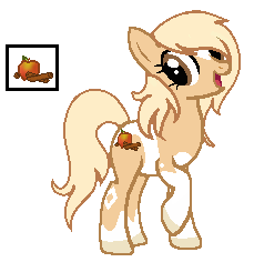 Size: 229x236 | Tagged: safe, artist:ad-opt, imported from derpibooru, oc, oc:apple spice, earth pony, pony, apple, base used, colored hooves, eyelashes, female, food, hair over one eye, mare, open mouth, raised hoof, simple background, smiling, transparent background