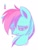 Size: 625x827 | Tagged: safe, artist:sorcerushorserus, imported from derpibooru, rainbow dash, pony, bust, color palette, crying, female, limited palette, looking down, portrait, sad, simple background, solo, white background