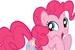 Size: 2999x1999 | Tagged: safe, artist:muffinname, imported from derpibooru, pinkie pie, earth pony, pony, friendship is magic, cute, diapinkes, female, happy, mare, open mouth, simple background, singing, smiling, solo, transparent background, vector