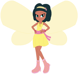 Size: 629x599 | Tagged: safe, artist:selenaede, artist:user15432, imported from derpibooru, fairy, human, equestria girls, barely eqg related, base used, boots, bracelet, clothes, crossover, dress, emma the easter fairy, equestria girls style, equestria girls-ified, fairy wings, fairyized, hand on hip, headband, high heel boots, high heels, jewelry, necklace, rainbow magic (series), shoes, solo, wings