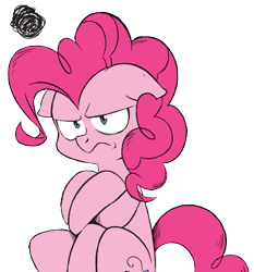 Size: 991x1062 | Tagged: safe, color edit, edit, imported from derpibooru, seven seas, pinkie pie, earth pony, pony, my little pony: the manga, my little pony: the manga volume 2, spoiler:manga, spoiler:manga2, colored, female, mare, simple background, solo, transparent background