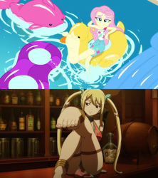 Size: 1920x2160 | Tagged: safe, imported from derpibooru, fluttershy, equestria girls, i'm on a yacht, spoiler:eqg series (season 2), barefoot, comparison, fairy tail, feet, fetish, flutterfeet, foot fetish, foot focus, lucy heartfilia, soles, wiggling toes