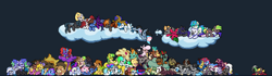 Size: 1830x512 | Tagged: safe, artist:bitassembly, imported from derpibooru, arizona cow, oleander, paprika paca, pom lamb, tianhuo, velvet reindeer, oc, oc:almond evergrow, oc:amber streak, oc:astera radiance, oc:autumn birch, oc:bit assembly, oc:bizarre song, oc:bright star, oc:chain lightning, oc:clear skies, oc:coaxoch, oc:creamsicle delight, oc:creative flow, oc:crescent star, oc:crushingvictory, oc:deadie, oc:dreamy daze, oc:enpy circie, oc:fallen feather, oc:filly anon, oc:fruity extra, oc:fume hood, oc:funny fuse, oc:gene, oc:glimmer shield, oc:gumdrop, oc:lemon drop, oc:lightflare, oc:lucky lightshow, oc:lynxie, oc:melon specter, oc:midnight symphony, oc:moonlight symphony, oc:nutty special, oc:pegasusgamer, oc:porona, oc:pyrite, oc:raeonn, oc:rhythm fruit, oc:sacred light, oc:shining aurora, oc:simon, oc:sky blaze, oc:spectral prism, oc:spirikon, oc:splash, oc:spud red, oc:spud white, oc:starskipper, oc:sugar morning, oc:sweet shot, oc:swift dawn, oc:tourbillion gear, oc:twinkletail, oc:untitled work, oc:whirly windmills, oc:xodious, alicorn, alpaca, bat pony, cow, deer, dragon, earth pony, genie, hippogriff, kirin, lamia, original species, pegasus, pony, unicorn, them's fightin' herds, arizona (tfh), cloud, commission, community related, cuddle puddle, cuddling, cute, female, filly, oleander (tfh), paprika (tfh), pixel art, pom (tfh), pony pile, simple background, sleeping, tianhuo (tfh), velvet (tfh), wall of tags