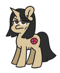 Size: 700x850 | Tagged: safe, artist:threetwotwo32232, imported from derpibooru, oc, oc only, oc:kim yo-jong, pony, unicorn, female, kim yo-jong, looking at you, mare, simple background, solo, transparent background