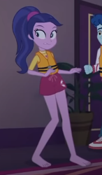 Size: 226x388 | Tagged: safe, imported from derpibooru, screencap, baewatch, curly winds, some blue guy, equestria girls, equestria girls series, spring breakdown, spoiler:eqg series (season 2), barefoot, cropped, feet, legs, lifeguard, lifejacket, solo focus