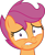 Size: 2413x2969 | Tagged: safe, artist:phucknuckl, imported from derpibooru, scootaloo, pegasus, pony, the last crusade, .svg available, female, filly, lip bite, looking at you, reaction image, scared, simple background, solo, transparent background, vector, worried