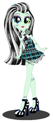 Size: 256x590 | Tagged: safe, artist:cookiechans2, artist:machakar52, imported from derpibooru, equestria girls, barely eqg related, base used, clothes, crossover, equestria girls style, equestria girls-ified, frankenstein, frankie stein, high heels, mattel, monster high, shoes