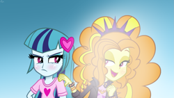 Size: 1557x879 | Tagged: safe, artist:foreverbunkey123, artist:lumi-infinite64, imported from derpibooru, adagio dazzle, sonata dusk, equestria girls, base used, clothes, female, solo