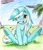 Size: 2336x2724 | Tagged: safe, artist:40kponyguy, derpibooru exclusive, imported from derpibooru, lyra heartstrings, pony, unicorn, 30 minute art challenge, ;p, both cutie marks, bunny sitting, chest fluff, cute, ear fluff, female, floppy ears, grass, head tilt, lyrabetes, one eye closed, solo, tongue out, traditional art, underhoof, wink