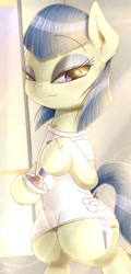 Size: 540x1128 | Tagged: safe, artist:phoenixrk49, imported from derpibooru, powder rouge, earth pony, pony, clothes, digital art, ear fluff, female, leg fluff, looking at you, mare, neck fluff, solo