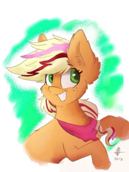 Size: 768x1024 | Tagged: safe, artist:lumepone, imported from derpibooru, applejack, pony, rainbow power