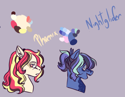 Size: 1633x1265 | Tagged: safe, artist:kiwigoat-art, imported from derpibooru, oc, oc:nightglider, oc:phoenix, pegasus, offspring, parent:dumbbell, parent:rainbow dash, parents:dumbdash