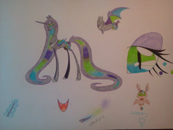 Size: 2048x1536 | Tagged: safe, artist:wolfling12, imported from derpibooru, oc, oc only, oc:aurora moonshine, bat pony, pony, bat pony oc, bat wings, reference sheet, solo, traditional art, wings