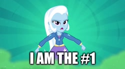 Size: 1280x714 | Tagged: safe, edit, edited screencap, imported from derpibooru, screencap, trixie, equestria girls, rainbow rocks, caption, image macro, meme, text, trixie yells at everything