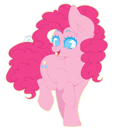 Size: 1024x1097 | Tagged: safe, artist:starshame, imported from derpibooru, pinkie pie, earth pony, pony, cute, diapinkes, ear fluff, female, mare, no pupils, open mouth, simple background, solo, transparent background