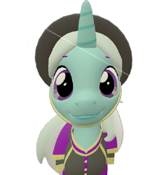 Size: 655x720 | Tagged: safe, artist:topsangtheman, imported from derpibooru, cornetta, pony, unicorn, 3d, close-up, clothes, female, hat, looking at you, simple background, solo, source filmmaker, staring into your soul, transparent background, uniform