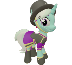 Size: 793x720 | Tagged: safe, artist:topsangtheman, imported from derpibooru, cornetta, pony, unicorn, 3d, clothes, female, hat, simple background, solo, source filmmaker, transparent background, uniform