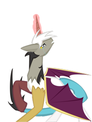 Size: 2121x2828 | Tagged: safe, artist:kachna9, imported from derpibooru, oc, oc only, oc:chaotic, hybrid, interspecies offspring, magic, magic aura, offspring, parent:discord, parent:princess celestia, parents:dislestia, simple background, solo, transparent background