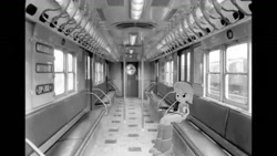 Size: 1334x750 | Tagged: safe, artist:topsangtheman, imported from derpibooru, cloud kicker, pony, equestria girls, 3d, black and white, grayscale, irl, looking at you, monochrome, new york city, new york city subway, photo, ponies in real life, sitting, solo, source filmmaker