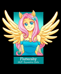 Size: 818x978 | Tagged: safe, alternate version, artist:geminineart, imported from derpibooru, fluttershy, anthro, equestria girls, equestria girls series, clothes, dress, female, geode of fauna, magical geodes, ponied up, pony ears, smiling, solo, spread wings, wings