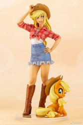 Size: 667x1000 | Tagged: safe, imported from derpibooru, kotobukiya, applejack, earth pony, human, pony, anime, bishoujo, breasts, delicious flat chest, flatjack, human ponidox, humanized, kotobukiya applejack, self ponidox