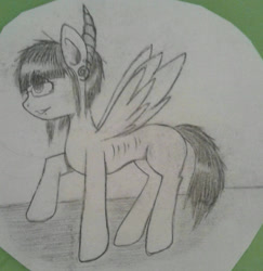 Size: 1415x1457 | Tagged: safe, artist:nekocleavergirl, imported from derpibooru, oc, oc only, pegasus, pony, female, mare, solo, traditional art