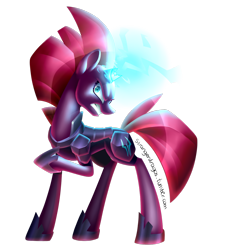 Size: 1280x1422 | Tagged: safe, artist:strangerdragos, imported from derpibooru, tempest shadow, pony, unicorn, my little pony: the movie, angry, broken horn, electricity magic, female, glowing horn, horn, mare, simple background, solo, transparent background