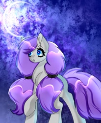 Size: 920x1117 | Tagged: safe, artist:crystalnix2, imported from derpibooru, earth pony, pony, female, mare, moon, solo