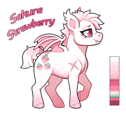 Size: 815x734 | Tagged: safe, artist:lastnight-light, imported from derpibooru, oc, oc only, oc:sakura strawberry, bat pony, pony, female, mare, simple background, solo, transparent background