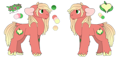 Size: 2528x1236 | Tagged: safe, artist:scorpionthehybrid, imported from derpibooru, oc, oc only, oc:golden leaf, earth pony, pony, cutie mark, dreadlocks, male, offspring, parent:big macintosh, parent:fluttershy, parent:marble pie, parents:fluttermac, reference sheet, simple background, solo, stallion, step-son, transparent background, unshorn fetlocks