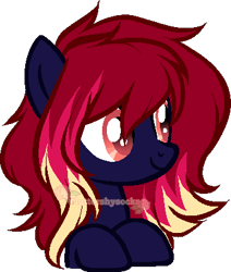 Size: 348x410 | Tagged: safe, artist:skulifuck, imported from derpibooru, oc, oc only, earth pony, pony, base used, bust, earth pony oc, simple background, smiling, solo, transparent background, watermark