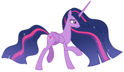 Size: 1280x744 | Tagged: safe, artist:andoanimalia, edit, imported from derpibooru, twilight sparkle, alicorn, pony, the last problem, accessory-less edit, crown, ethereal mane, female, hoof shoes, jewelry, mare, missing accessory, peytral, princess twilight 2.0, regalia, simple background, solo, transparent background, twilight sparkle (alicorn), vector