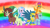 Size: 1280x719 | Tagged: safe, artist:andoanimalia, imported from derpibooru, gallus, ocellus, sandbar, silverstream, smolder, yona, changedling, changeling, classical hippogriff, dragon, earth pony, griffon, hippogriff, pony, yak, the last problem, armor, cloven hooves, colored hooves, dragoness, female, flying, helmet, jewelry, male, monkey swings, necklace, older, older gallus, older ocellus, older sandbar, older silverstream, older smolder, older student six, older yona, rainbow, rainbow background, royal guard gallus, stallion, story included, student six