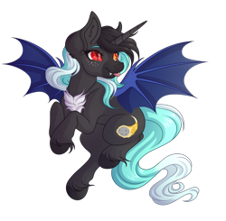 Size: 2544x2493 | Tagged: safe, artist:amazing-artsong, imported from derpibooru, oc, oc only, oc:mythic star, alicorn, bat pony, bat pony alicorn, pony, bat wings, female, high res, horn, mare, simple background, solo, tongue out, transparent background, wings