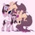 Size: 4000x4000 | Tagged: safe, artist:waackery, imported from derpibooru, fhtng th§ ¿nsp§kbl, oleander, classical unicorn, demon, unicorn, them's fightin' herds, cloven hooves, crying, duo, female, fredeander, leonine tail, male, mare, oleander (tfh), shipping, simple background, skull, unshorn fetlocks