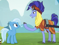 Size: 620x472 | Tagged: safe, imported from derpibooru, screencap, hoo'far, trixie, pony, saddle arabian, unicorn, road to friendship, cropped, female, male, mare, stallion