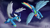 Size: 3840x2160 | Tagged: safe, artist:tenebrisnoctus, imported from derpibooru, rainbow dash, soarin', pegasus, pony, clothes, duo, female, flying, looking at each other, male, mare, night, shipping, sky, soarindash, stallion, straight, uniform, wonderbolts uniform