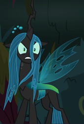 Size: 642x939 | Tagged: safe, imported from derpibooru, screencap, queen chrysalis, changeling, changeling queen, the mean 6, angry, cropped, female, shrunken pupils, solo