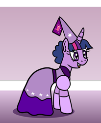 Size: 1317x1600 | Tagged: safe, artist:platinumdrop, imported from derpibooru, twilight sparkle, pony, unicorn, adorable face, adorasexy, adorkable, beautiful, clothes, cute, dork, dress, fancy, female, gloves, happy, hennin, ponified humanized pony, pretty, princess, princess hat, request, royalty, sexy, smiling, solo, unicorn twilight