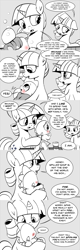 Size: 960x2996 | Tagged: safe, artist:mamatwilightsparkle, imported from derpibooru, spike, twilight sparkle, twilight velvet, dragon, pony, unicorn, tumblr:mama twilight sparkle, anger born of worry, angry, baby, baby spike, bath, comic, dialogue, diaper, drying, holding in hooves, hug, mama twilight, mama twilight sparkle, monochrome, offended, sick, tumblr, younger