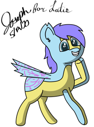 Size: 3333x4513 | Tagged: safe, artist:mlplayer dudez, artist:solder point, imported from derpibooru, oc, oc only, pony, cel shading, commission, cute, digital art, happy, looking at you, request, shading, signature, simple background, smiling, solo, transparent background