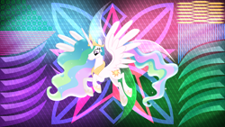 Size: 3840x2160 | Tagged: safe, artist:blackm3sh, artist:laszlvfx, edit, imported from derpibooru, princess celestia, alicorn, pony, female, mare, solo, wallpaper, wallpaper edit